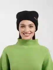 Черный шапка женская вязаная