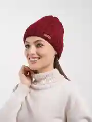 Бордовый шапка женская зимняя