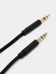 Черный кабель аудио AUX 3,5 мм jack - AUX 3,5 мм jack стерео 1-2 м аукс шнур, переходник Джек 3.5