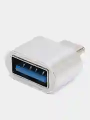 Красный otg переходник Type-C на USB, OTG, металлический корпус