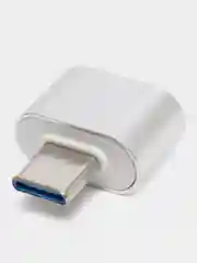 Серебряный otg переходник Type-C на USB, OTG, металлический корпус