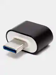 Черный otg переходник Type-C на USB, OTG, металлический корпус