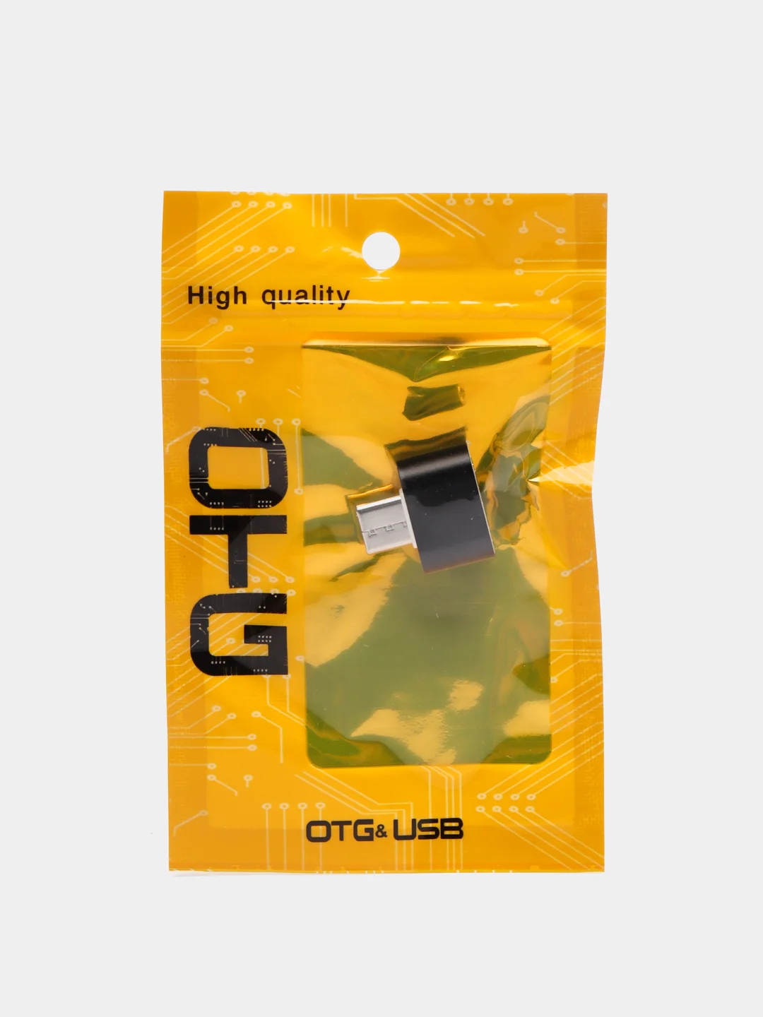 Черный otg переходник Type-C на USB, OTG, металлический корпус