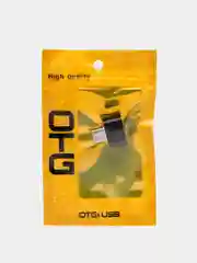 Черный otg переходник Type-C на USB, OTG, металлический корпус