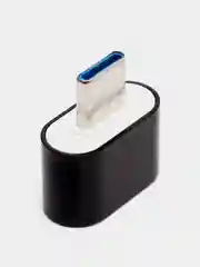 Черный otg переходник Type-C на USB, OTG, металлический корпус