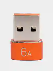 Оранжевый переходник Type-C для передчи данных, зарядка айфона type-c usb 3.0