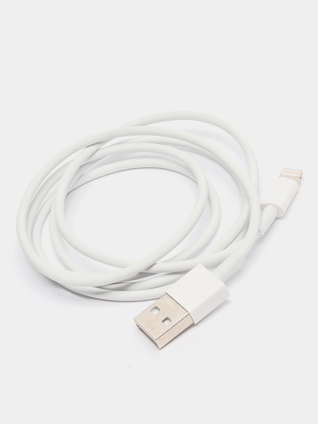 Белый зарядный кабель для iPhone (1 метр) зарядка Lightning Apple на айфон зарядник