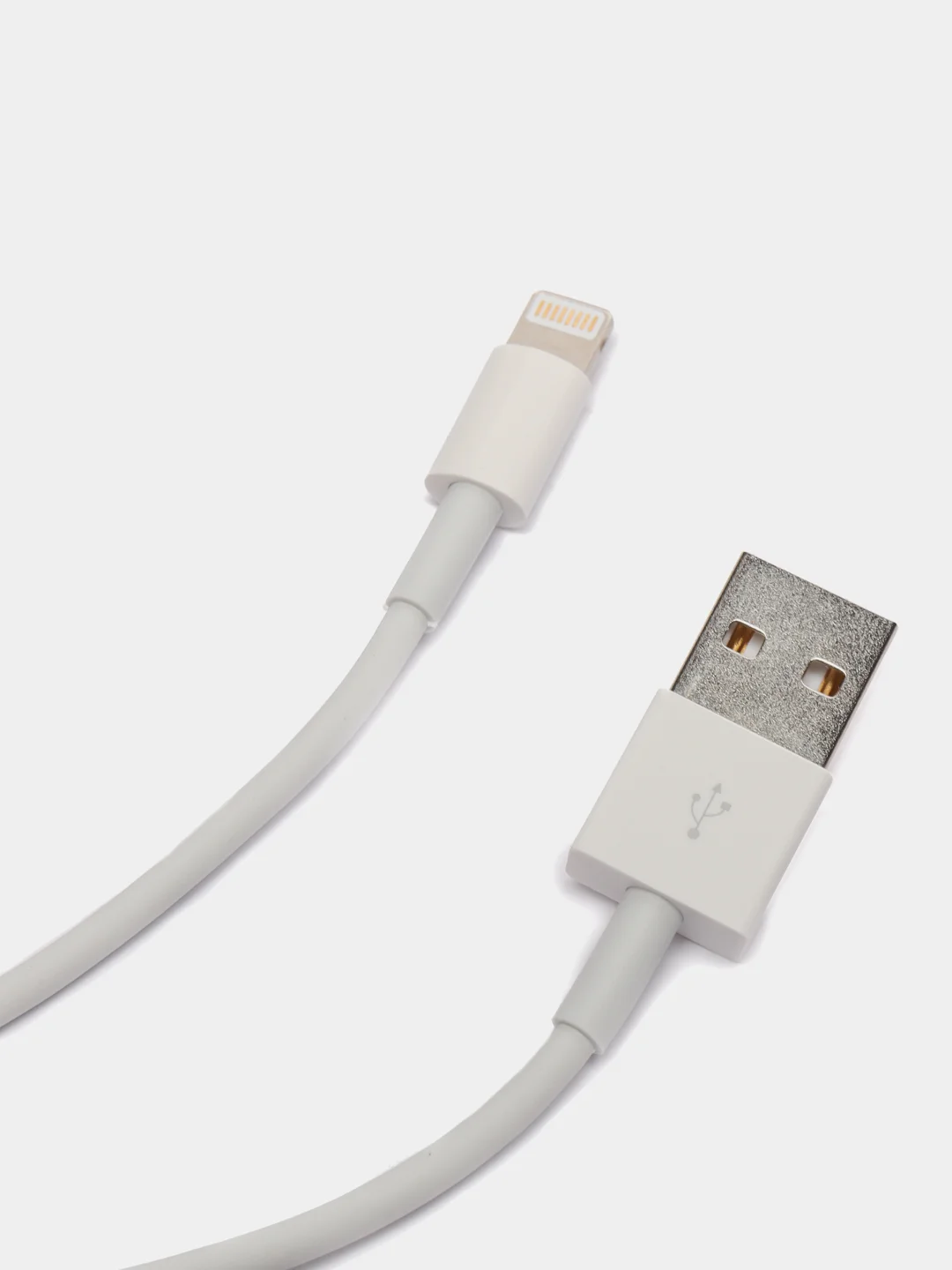 Белый зарядный кабель для iPhone (1 метр) зарядка Lightning Apple на айфон зарядник