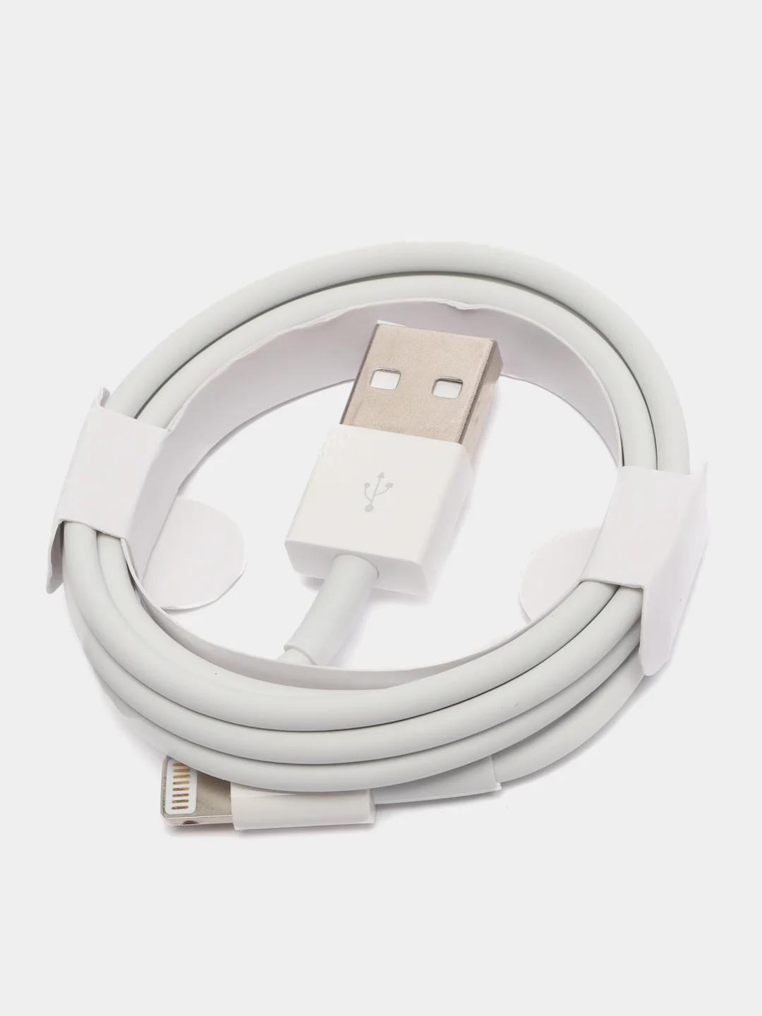 Белый зарядный кабель для iPhone (1 метр) зарядка Lightning Apple на айфон зарядник
