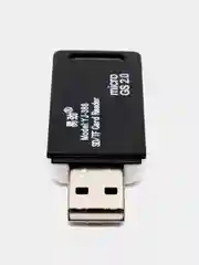 Черный картридер USB SD TF microSD переходник для флешкарт 2в1 адаптер карт памяти для компьютера