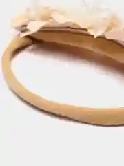 Бежевый мягкий ободок на голову