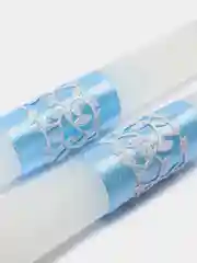 Семейный очаг в жемчужно-голубом цвете с серебром