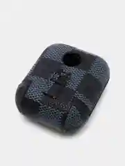 Синий меланж противоударный чехол для AirPods из PU кожи