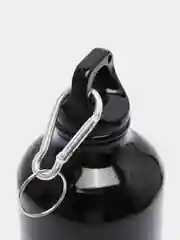 Черный бутылка алюминиевая, фляга для воды с карабином, велобутылка