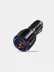 Черный автомобильное зарядное устройство для телефона в прикуриватель на 2 USB,  3.1 А