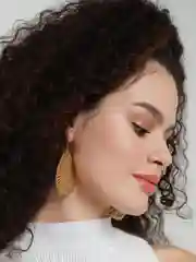 Золотой серьги-паутинка ажурные