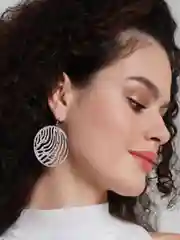 Серебряный серьги-паутинка ажурные