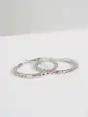 Серебряный серьги-кольца