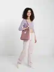 Красный женская сумка шоппер вельветовая