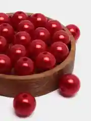Красный бусины имитация под жемчуг