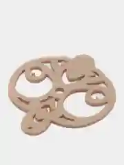 Основа для сережек из фетра, бежевая, 1 пара