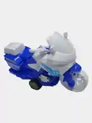Белый гоночный мотоцикл инерционный