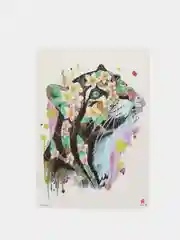 Розовый временная татуировка "Лисы, волки, тигры", 21*15 см