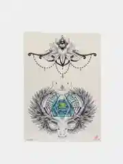 Алый временная татуировка "Лисы, волки, тигры", 21*15 см