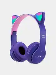 Беспроводные детские Bluetooth-наушники P47M, со светящимися кошачьими ушками