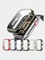 Бампер с защитным стеклом для Apple Watch 38, 40, 41 42 44 45 мм 3 / 4 / 5 / 6 / 7 чехол