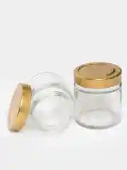 Банка с крышкой стеклянная для йогурта, свечей, сыпучих, специй, мёда, 2 штуки, по 250 мл