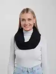 Черный труба на шею и голову женская, осень-зима