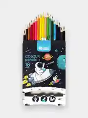 Карандаши цветные шестигранные Schoolformat "Космическое приключение", 6, 12, 18, 24 штуки