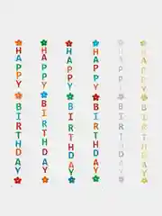 Красный праздничная гирлянда на день рождения "Happy birthday", длина 1,8 м