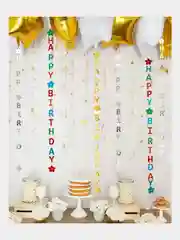 Золотой праздничная гирлянда на день рождения "Happy birthday", длина 1,8 м