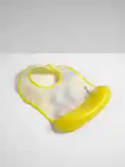 Желтый нагрудник с пластиковым съемным карманом