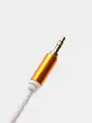 Белый кабель AUX JD124 Резино-спиралевый 1 метр