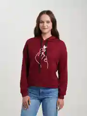 Бордовый толстовка женская с капюшоном