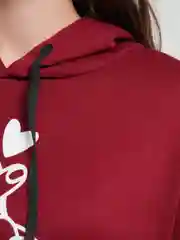 Бордовый толстовка женская с капюшоном