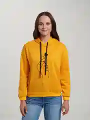 Желтый толстовка женская с капюшоном