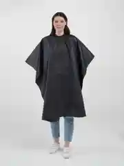 Черный пеньюар парикмахерский для стрижки, базовый