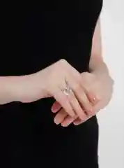 Серый меланж кольца Floret безразмерные
