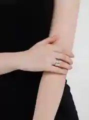 Серый меланж кольца Floret безразмерные