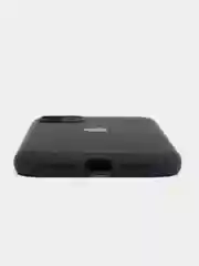 Черный чехол Silicone Case для iPhone 13 /11/12/12 ProMax с защитой камеры с бархатной подкладкой