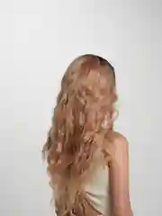 Бронзовый парик длинный, волна-омбре, парик для косплея