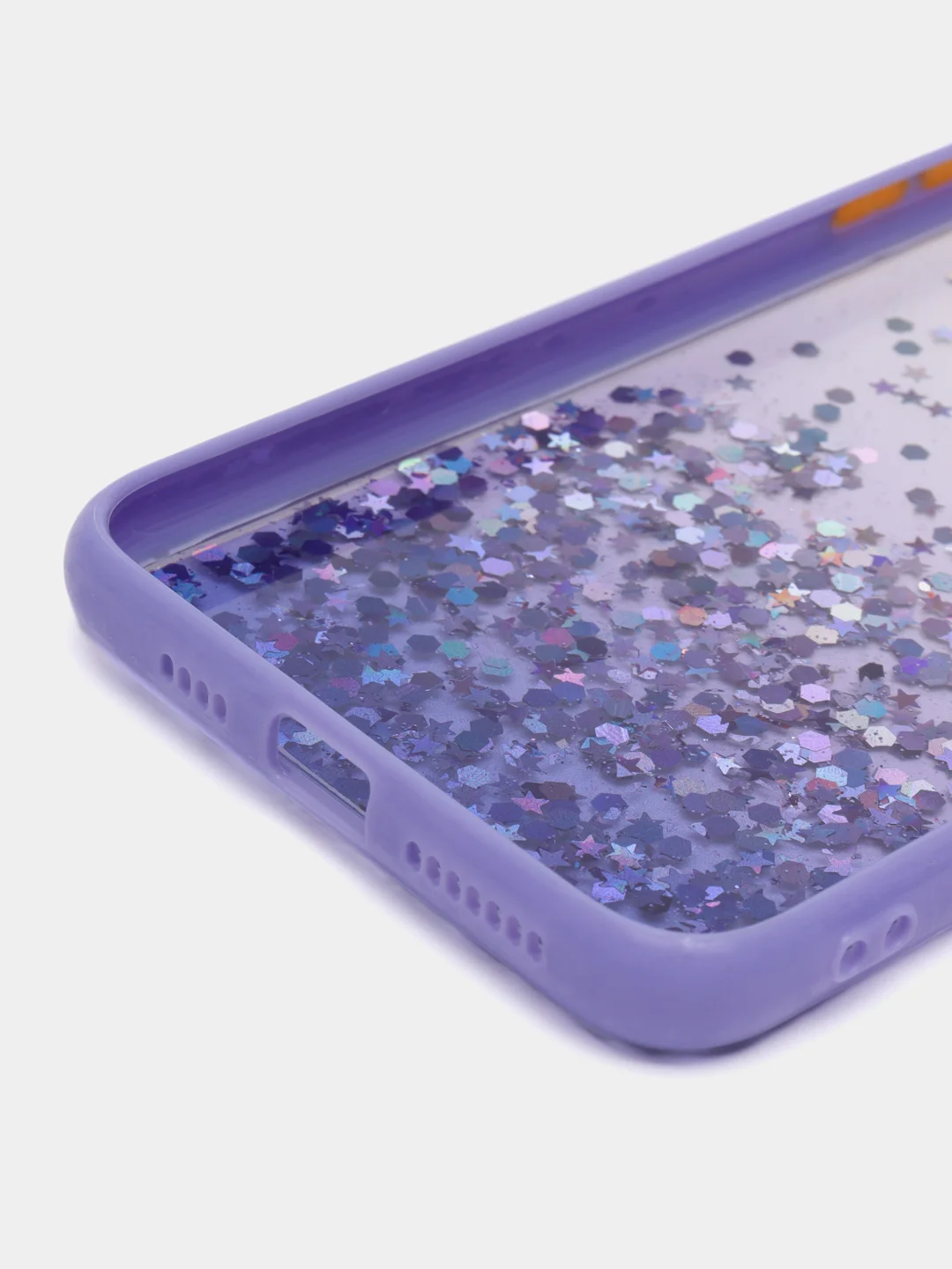 Лавандовый чехол для Iphone 11 Pro Max с блестками силиконовый