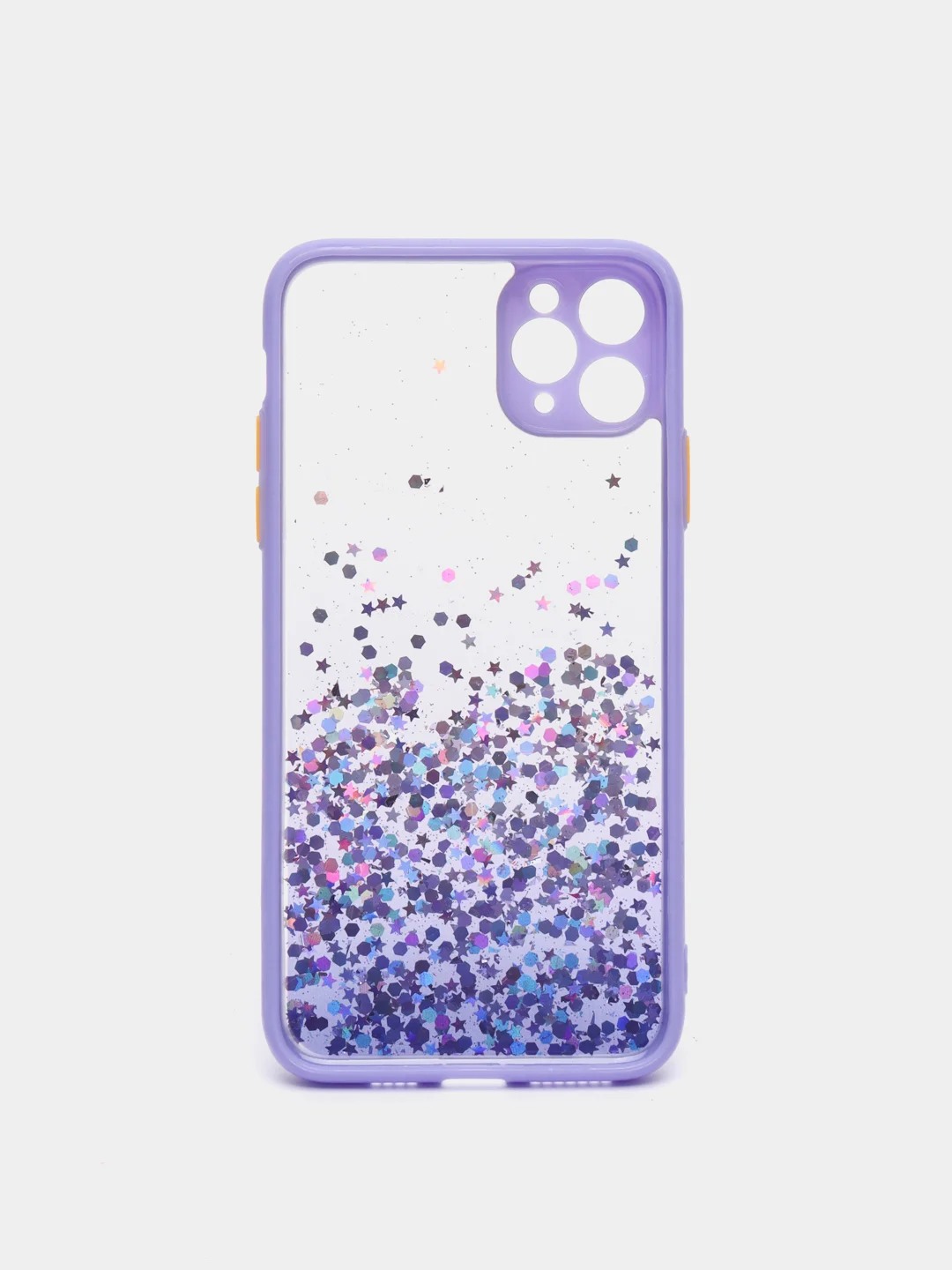 Лавандовый чехол для Iphone 11 Pro Max с блестками силиконовый