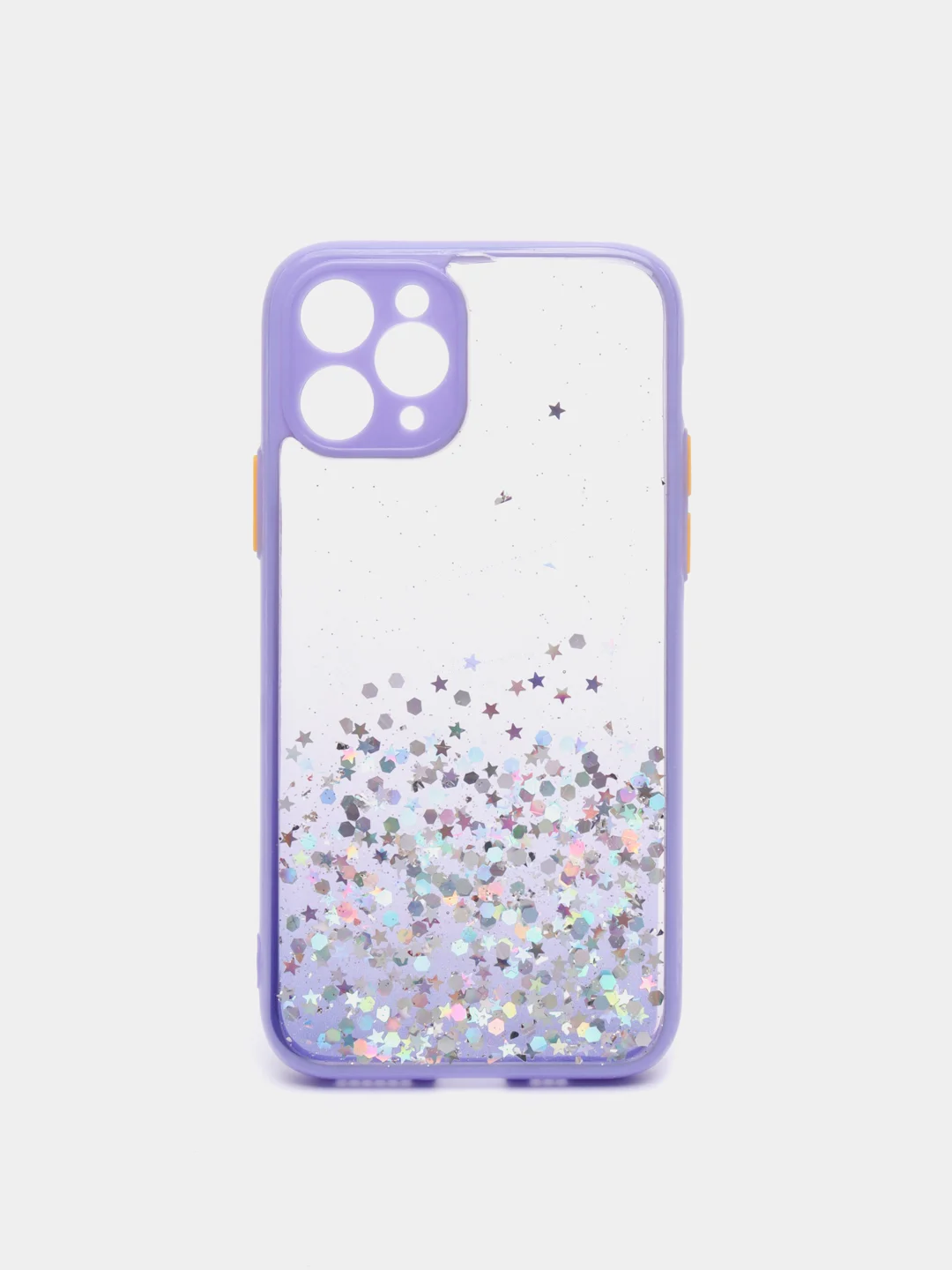 Лавандовый чехол для iPhone 11 Pro с блестками, силиконовый