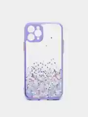 Лавандовый чехол для iPhone 11 Pro с блестками, силиконовый