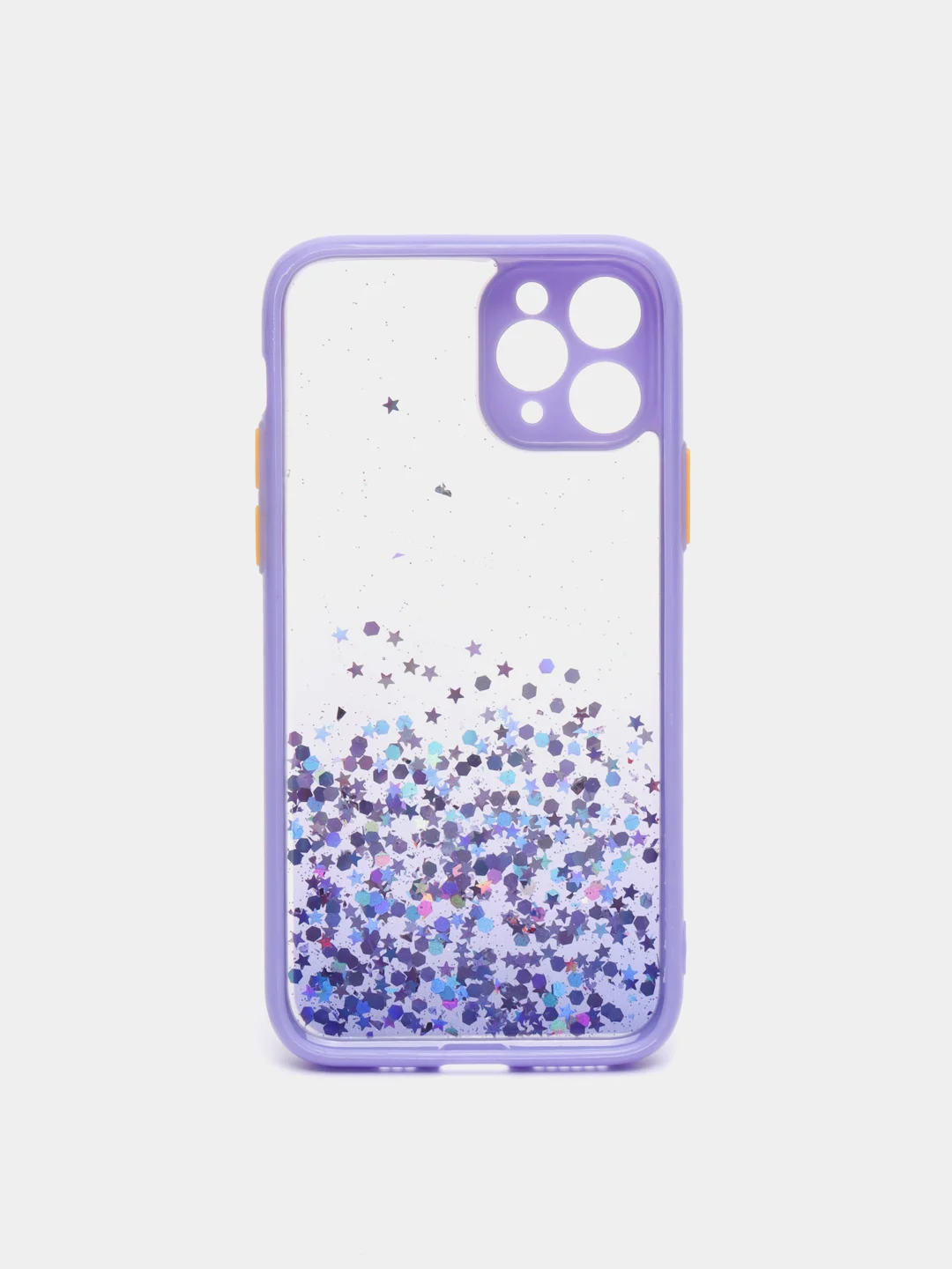 Лавандовый чехол для iPhone 11 Pro с блестками, силиконовый